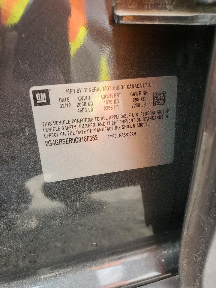 2012 Buick Regal VIN: 2G4GR5ER9C9180562 Lot: 93314825