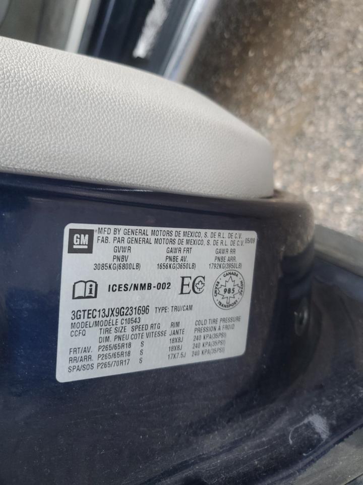 2009 GMC Sierra C1500 VIN: 3GTEC13JX9G231696 Lot: 91626725