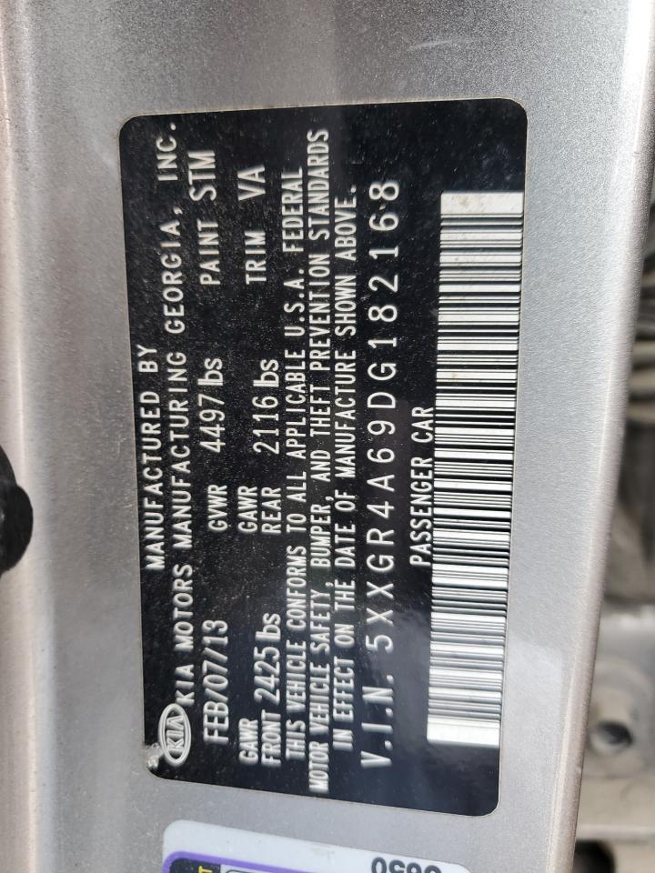 2013 Kia Optima Sx VIN: 5XXGR4A69DG182168 Lot: 93959875