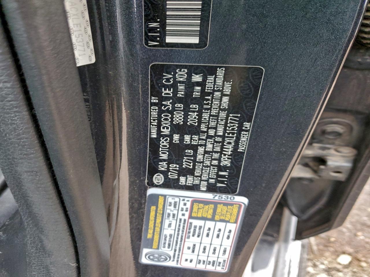 2020 Kia Forte Gt VIN: 3KPF44ACXLE153771 Lot: 93764725