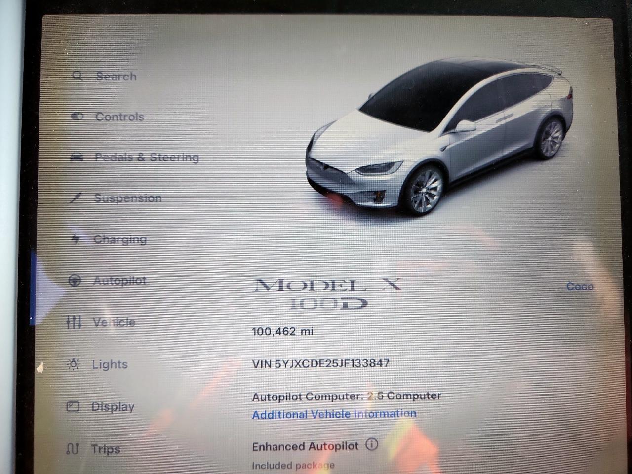 2018 Tesla Model X VIN: 5YJXCDE25JF133847 Lot: 91879515