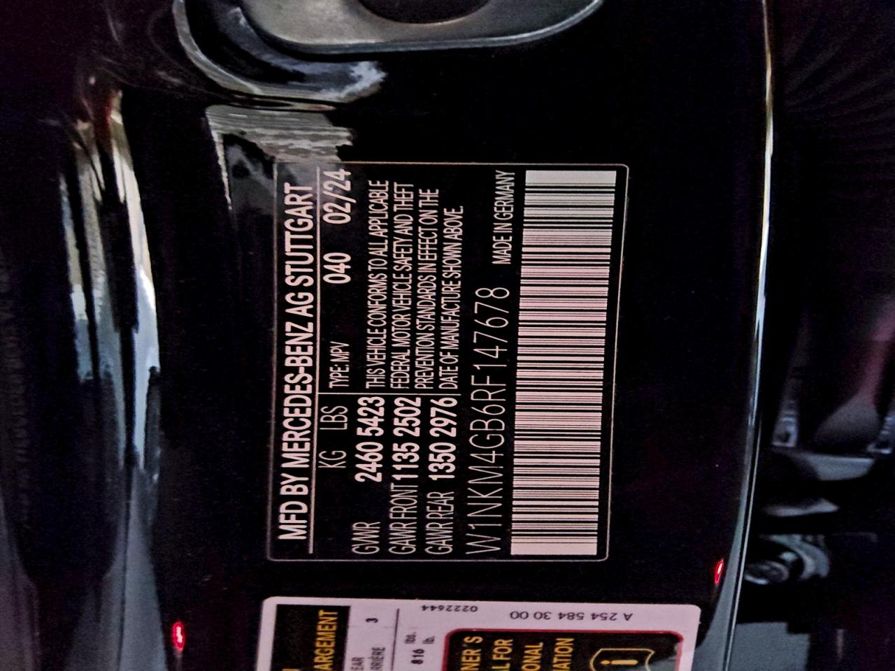 2024 Mercedes-Benz Glc 300 VIN: W1NKM4GB6RF147678 Lot: 94189055