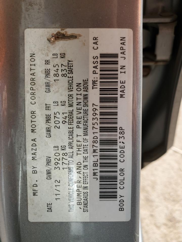 2013 Mazda 3 I VIN: JM1BL1M78D1753997 Lot: 92722405