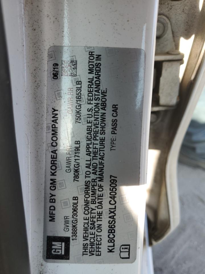 2020 Chevrolet Spark Ls VIN: KL8CB6SAXLC405097 Lot: 92908395