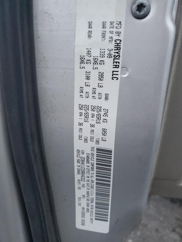 2009 Dodge Grand Caravan C/V VIN: 2D8HN11E59R646322 Lot: 93632965