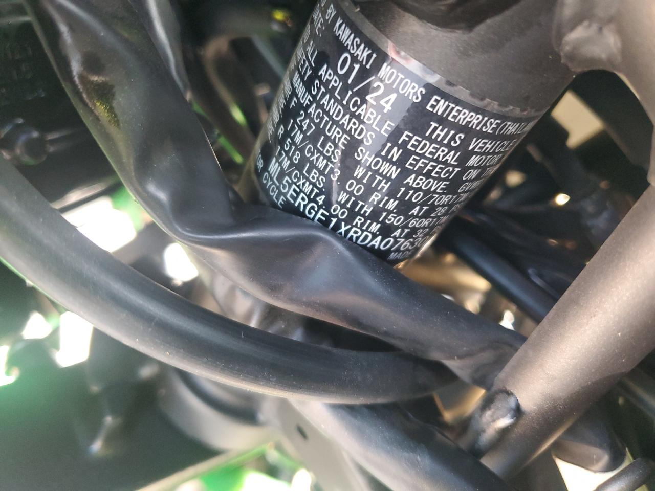 2024 Kawasaki Er500 VIN: ML5ERGE1XRDA07630 Lot: 93087605