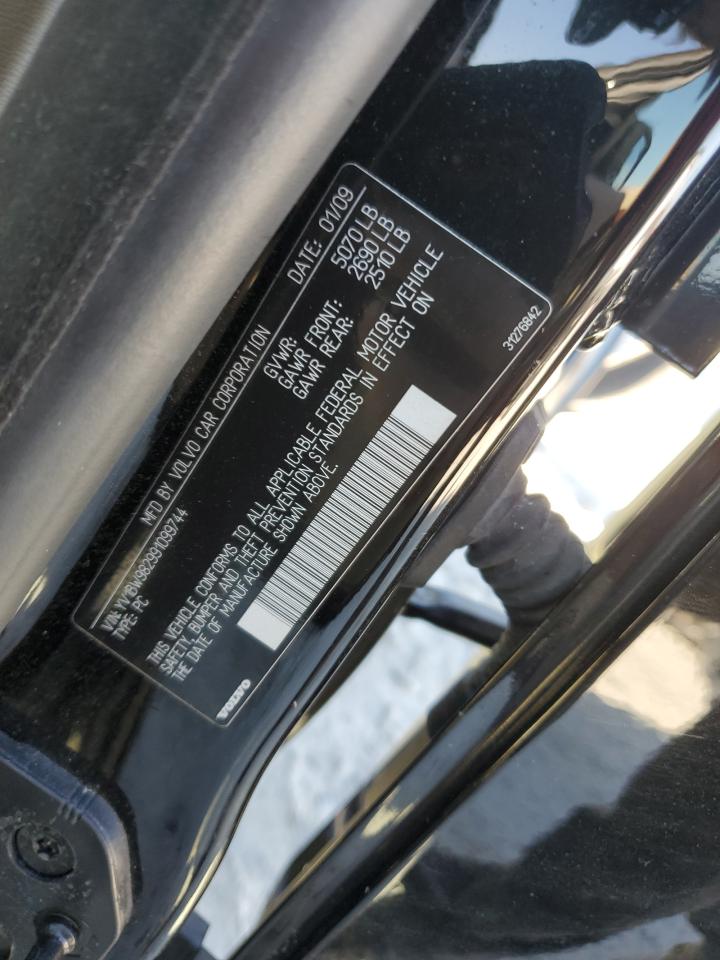 2009 Volvo V70 3.2 VIN: YV1BW982991099744 Lot: 92015215