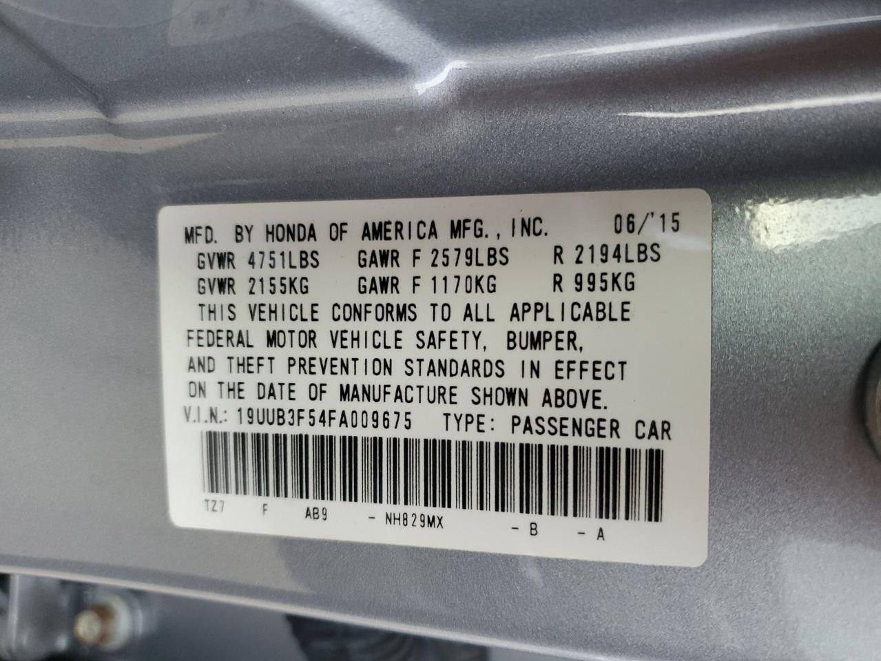 2015 Acura Tlx Tech VIN: 19UUB3F54FA009675 Lot: 91564245