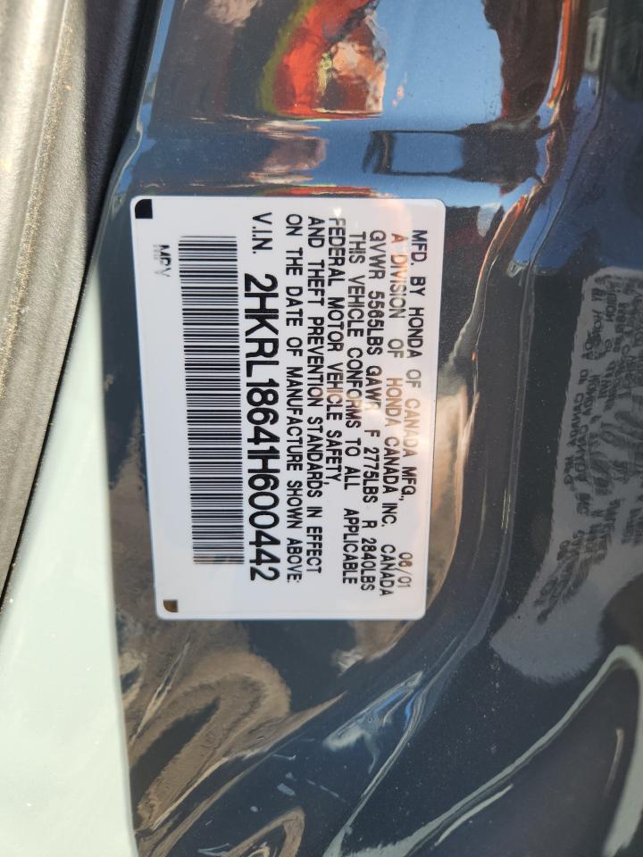 2001 Honda Odyssey Ex VIN: 2HKRL18641H600442 Lot: 91810425