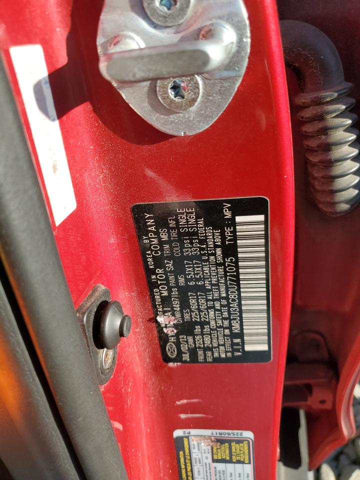 2013 Hyundai Tucson Gls VIN: KM8JU3AC8DU771075 Lot: 91508115