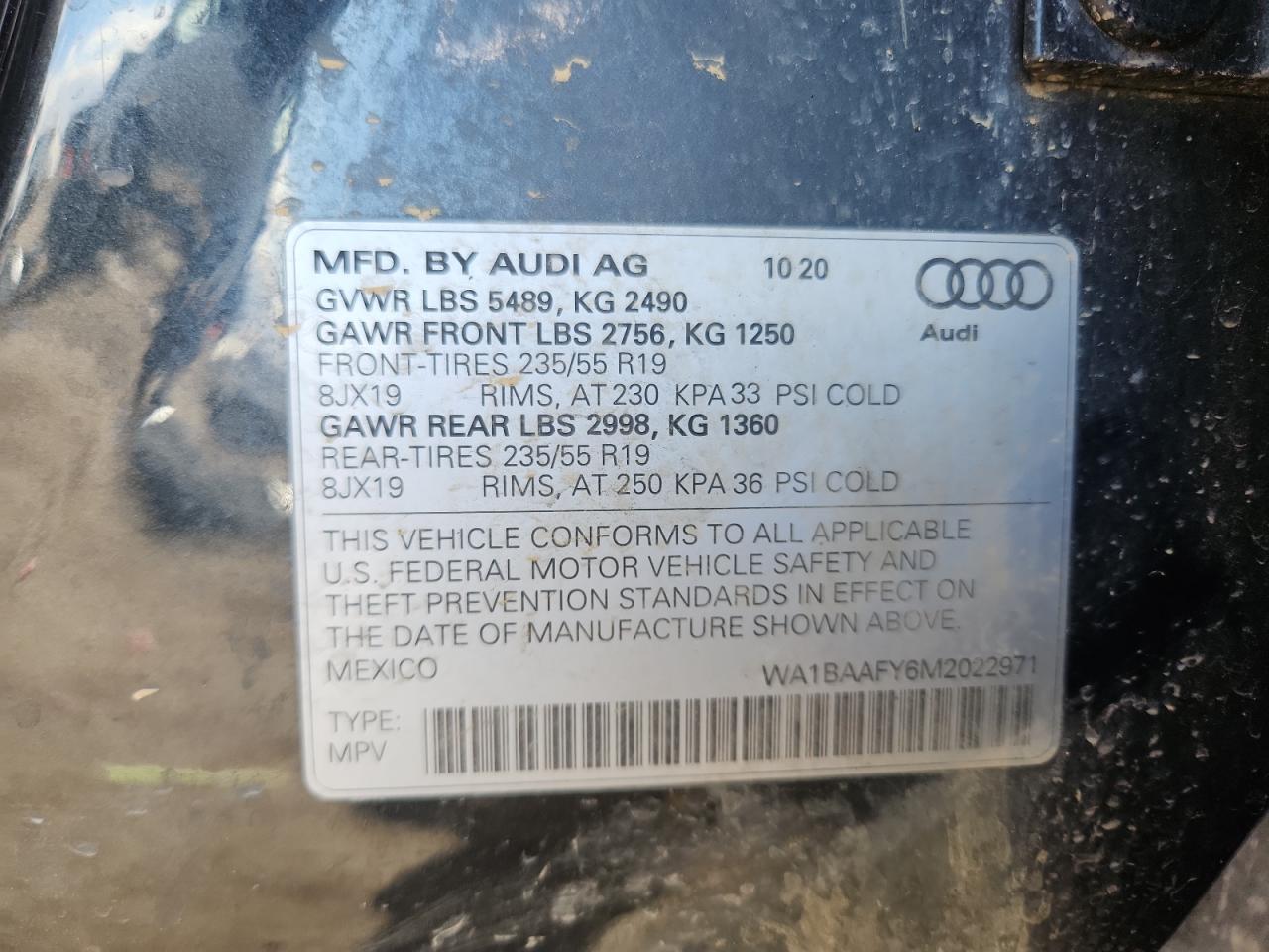 2021 Audi Q5 Premium Plus VIN: WA1BAAFY6M2022971 Lot: 92489545