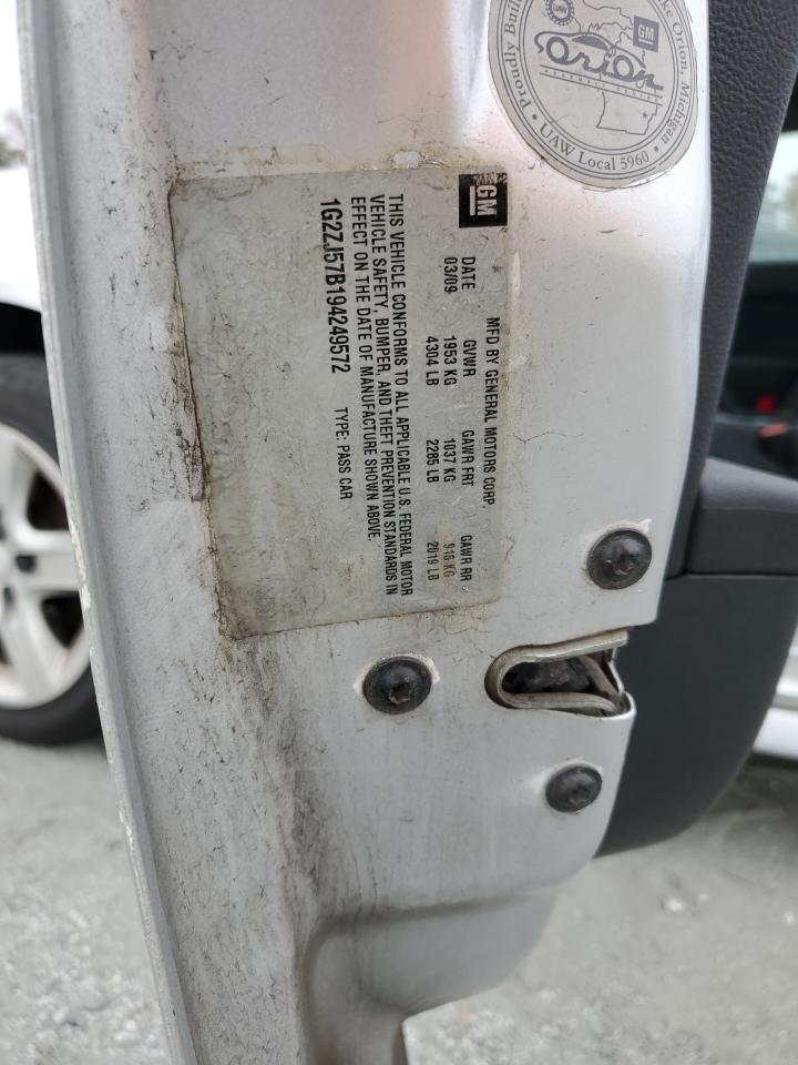 2009 Pontiac G6 VIN: 1G2ZJ57B194249572 Lot: 91469355