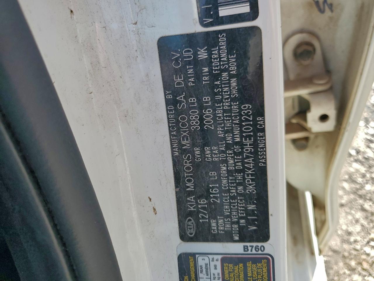 2017 Kia Forte Lx VIN: 3KPFK4A79HE101239 Lot: 94538615