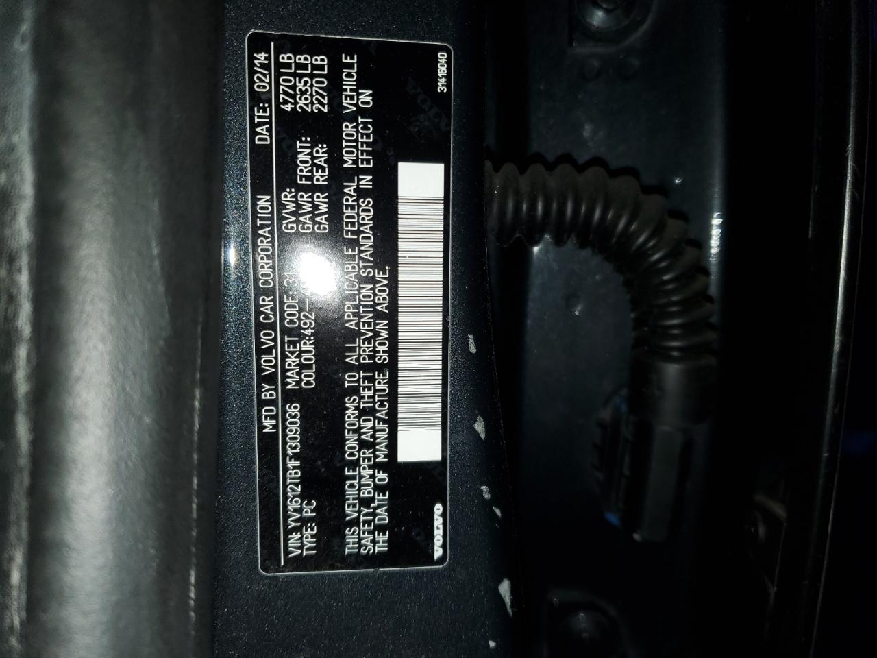 2015 Volvo S60 Premier VIN: YV1612TB1F1309036 Lot: 93548515