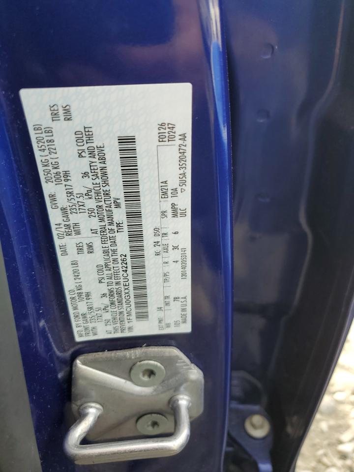 2014 Ford Escape Se VIN: 1FMCU0GXXEUC42262 Lot: 93507445