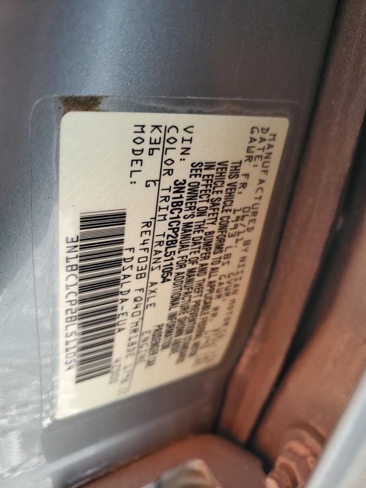 2011 Nissan Versa S VIN: 3N1BC1CP2BL511054 Lot: 92649775