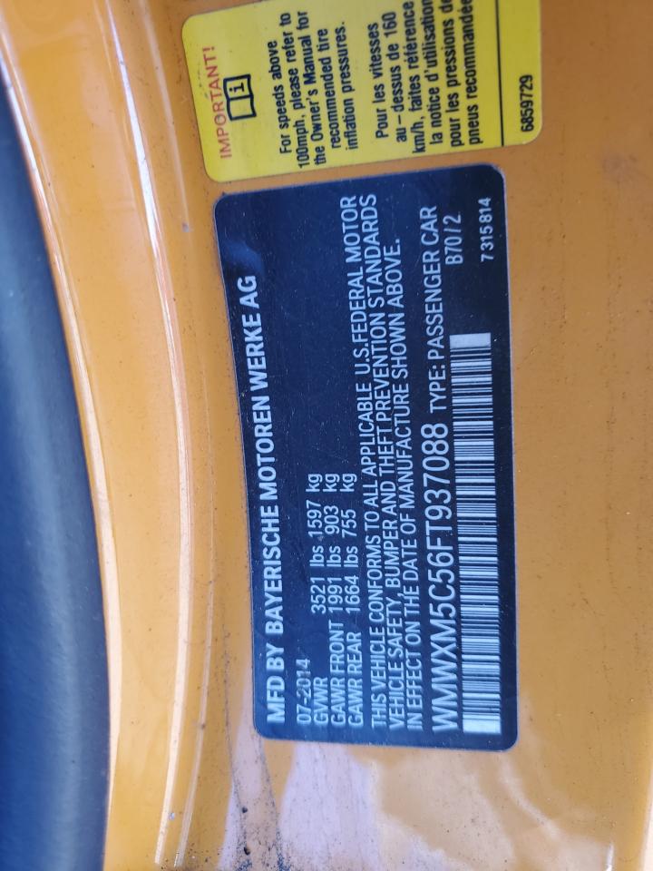 2015 Mini Cooper VIN: WMWXM5C56FT937088 Lot: 91416345