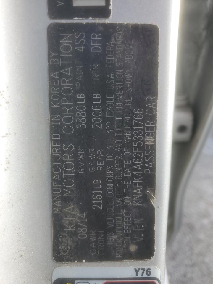 2015 Kia Forte Lx VIN: KNAFK4A62F5331766 Lot: 91814775