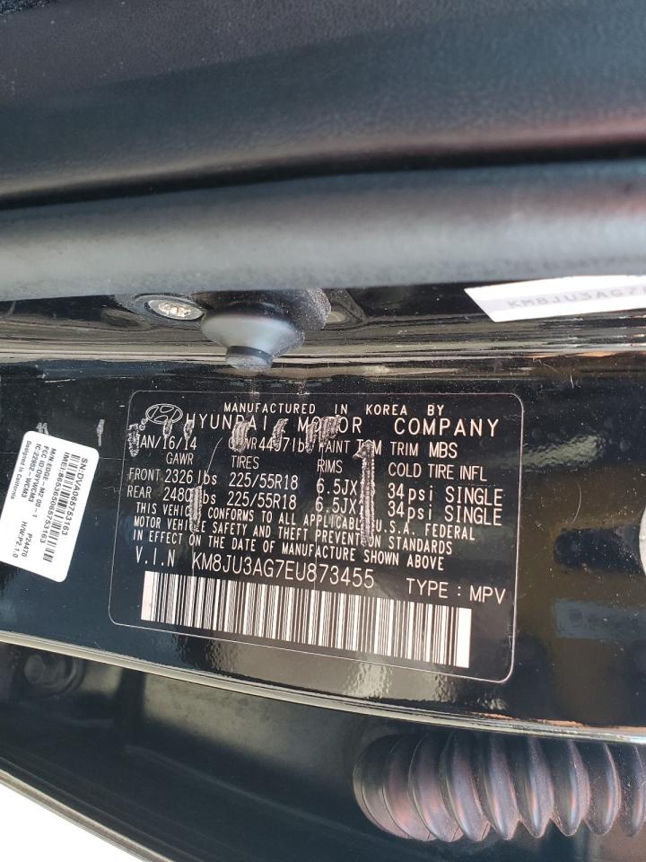 2014 Hyundai Tucson Gls VIN: KM8JU3AG7EU873455 Lot: 93715645