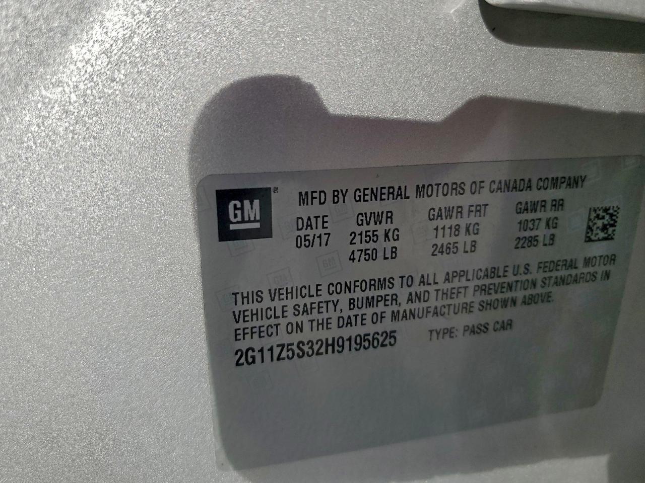 2017 Chevrolet Impala Ls VIN: 2G11Z5S32H9195625 Lot: 94106265