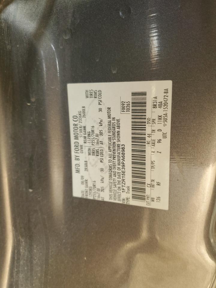 2009 Ford Ranger Super Cab VIN: 1FTZR15E39PA68983 Lot: 85591544