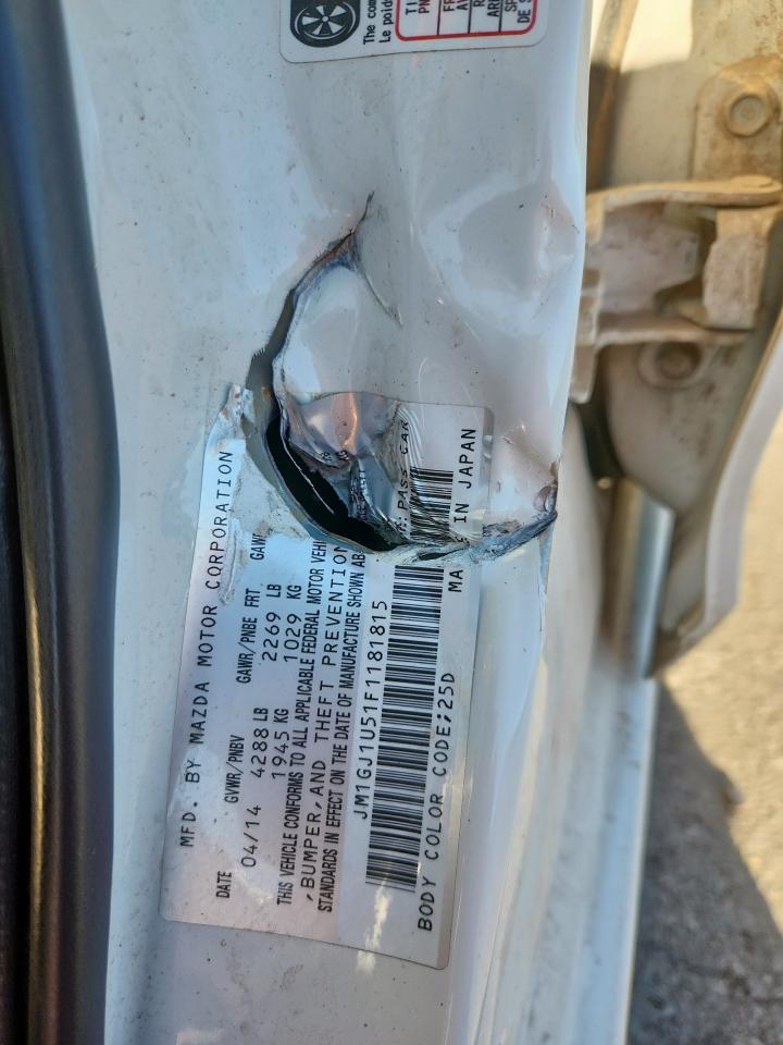 2015 Mazda 6 Sport VIN: JM1GJ1U51F1181815 Lot: 91532215