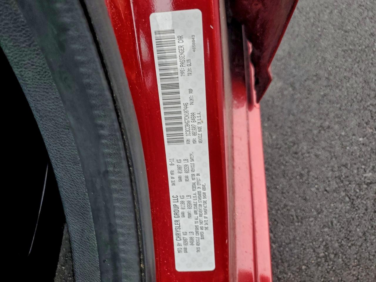 2012 Chrysler 200 S VIN: 1C3CCBHG7CN107446 Lot: 93351225