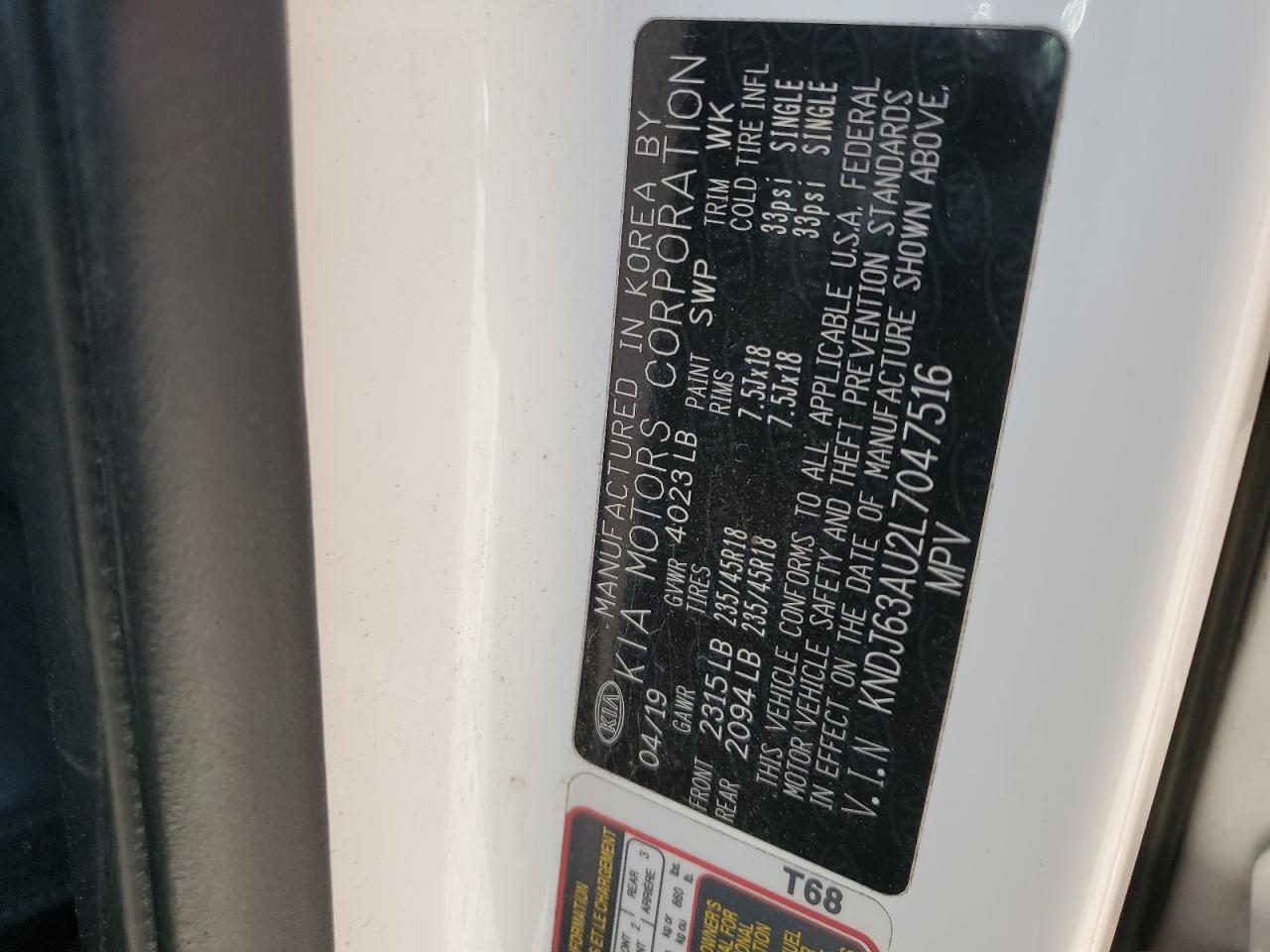 2020 Kia Soul Gt Line VIN: KNDJ63AU2L7047516 Lot: 92836725