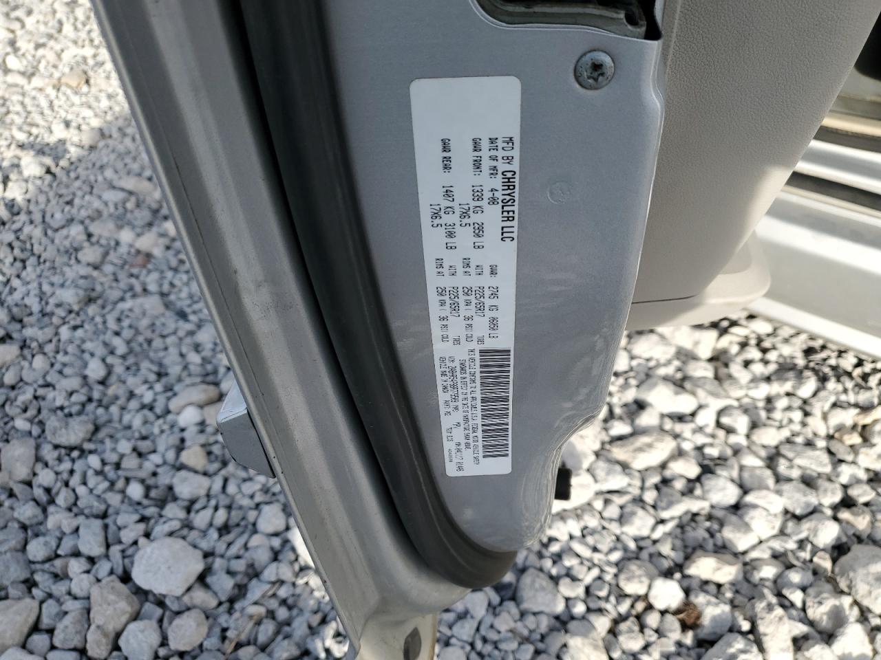 2008 Chrysler Town & Country Touring VIN: 2A8HR54P88R779509 Lot: 91803185