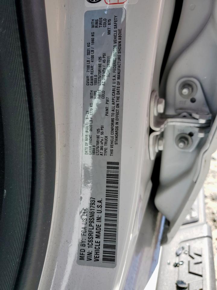 2025 Ram 1500 Rebel VIN: 1C6SRFLP9SN617937 Lot: 92435065