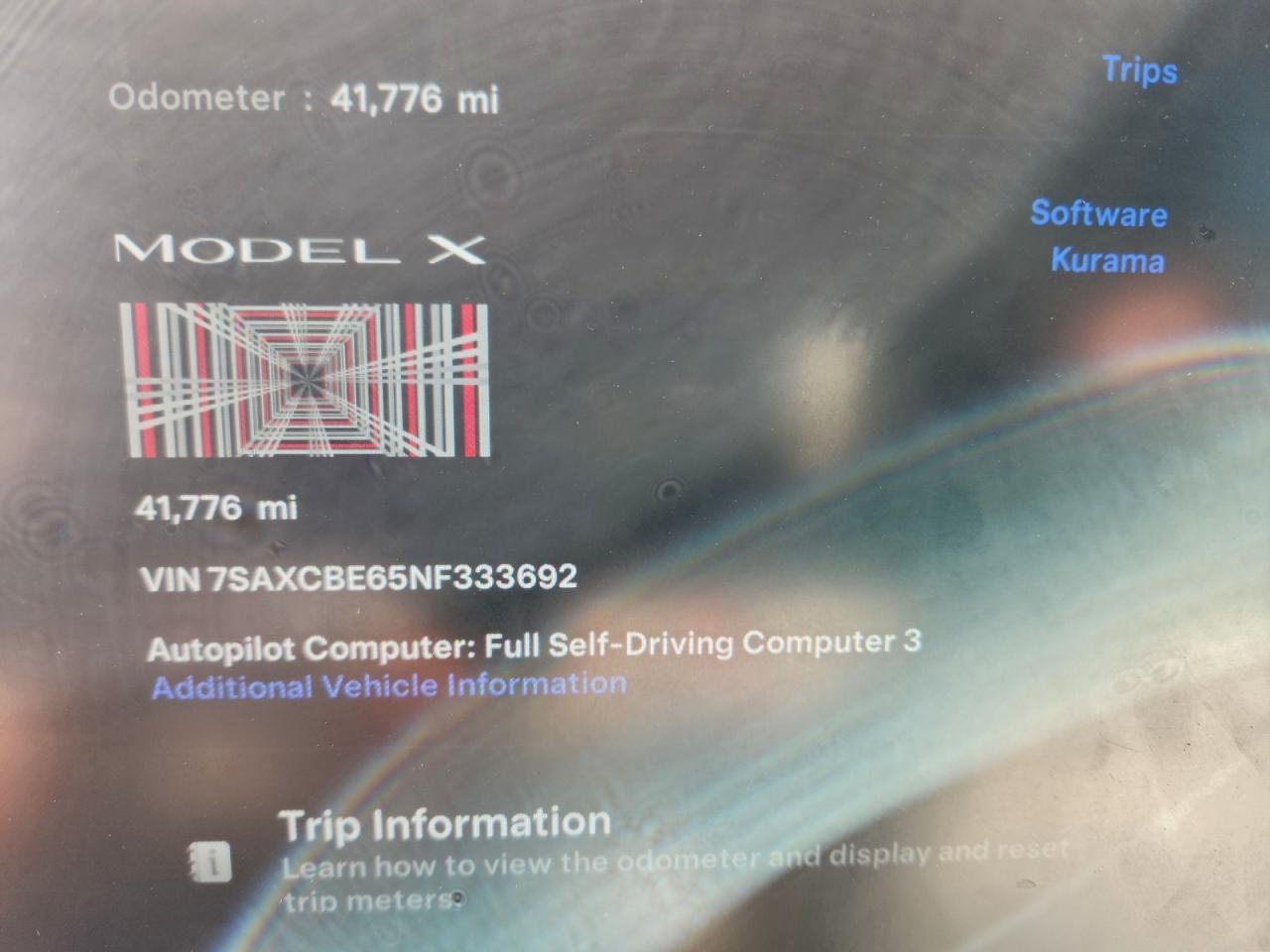 2022 Tesla Model X VIN: 7SAXCBE65NF333692 Lot: 93320185