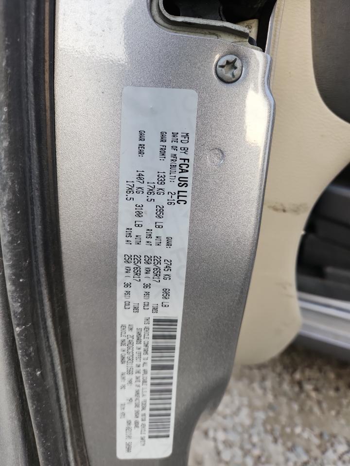 2016 Dodge Grand Caravan Sxt VIN: 2C4RDGCG7GR311566 Lot: 92202015