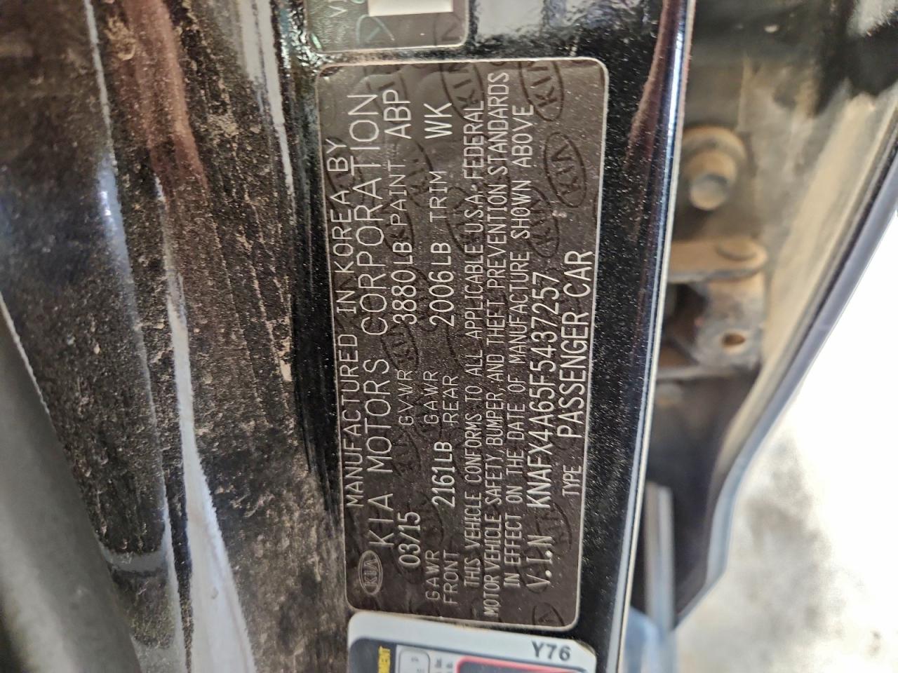 2015 Kia Forte Lx VIN: KNAFX4A65F5437257 Lot: 94502045