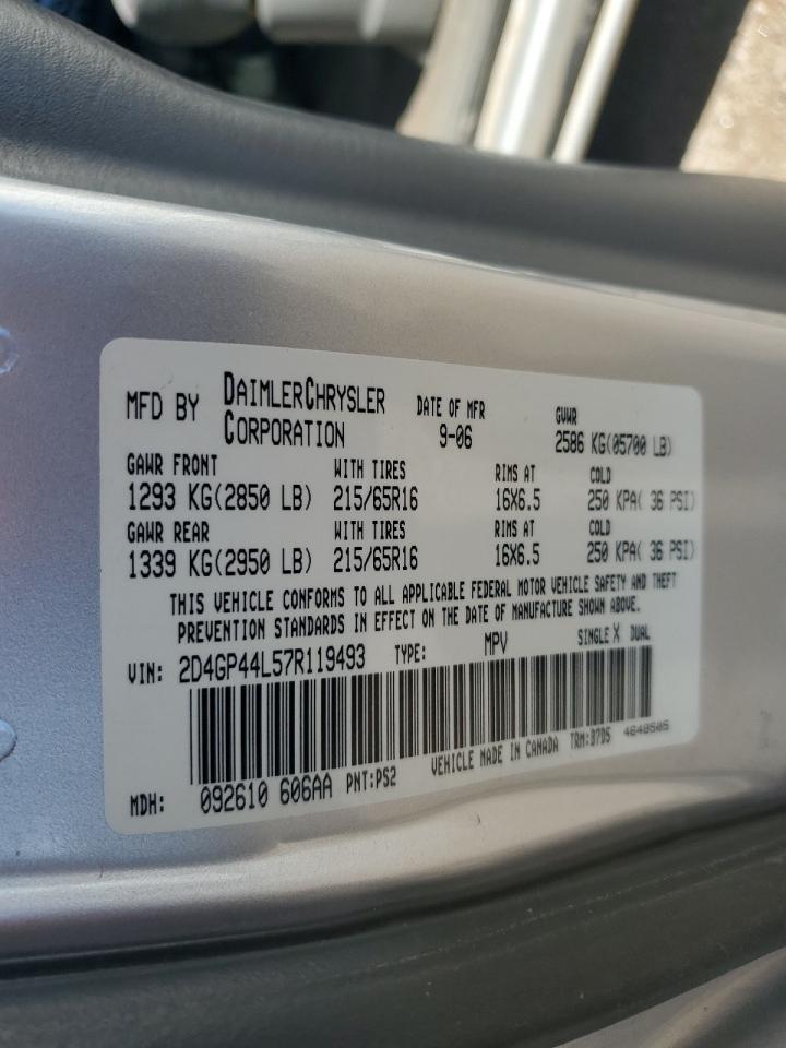 2010 Dodge Grand Caravan Sxt VIN: 2D4GP44L57R119493 Lot: 91421785