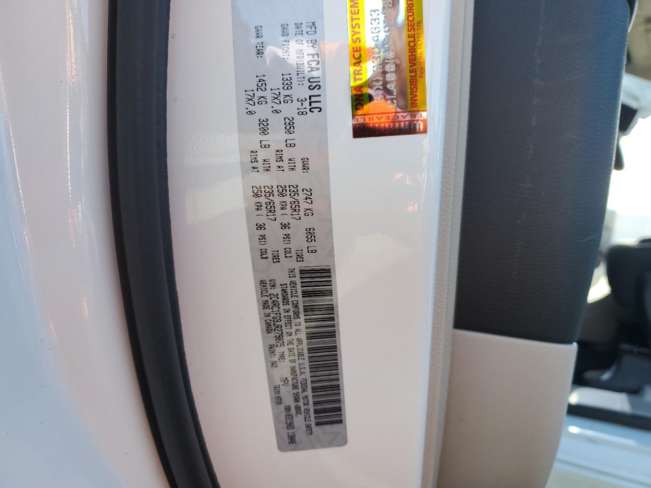 2018 Chrysler Pacifica Touring Plus VIN: 2C4RC1FG9JR279075 Lot: 92206075