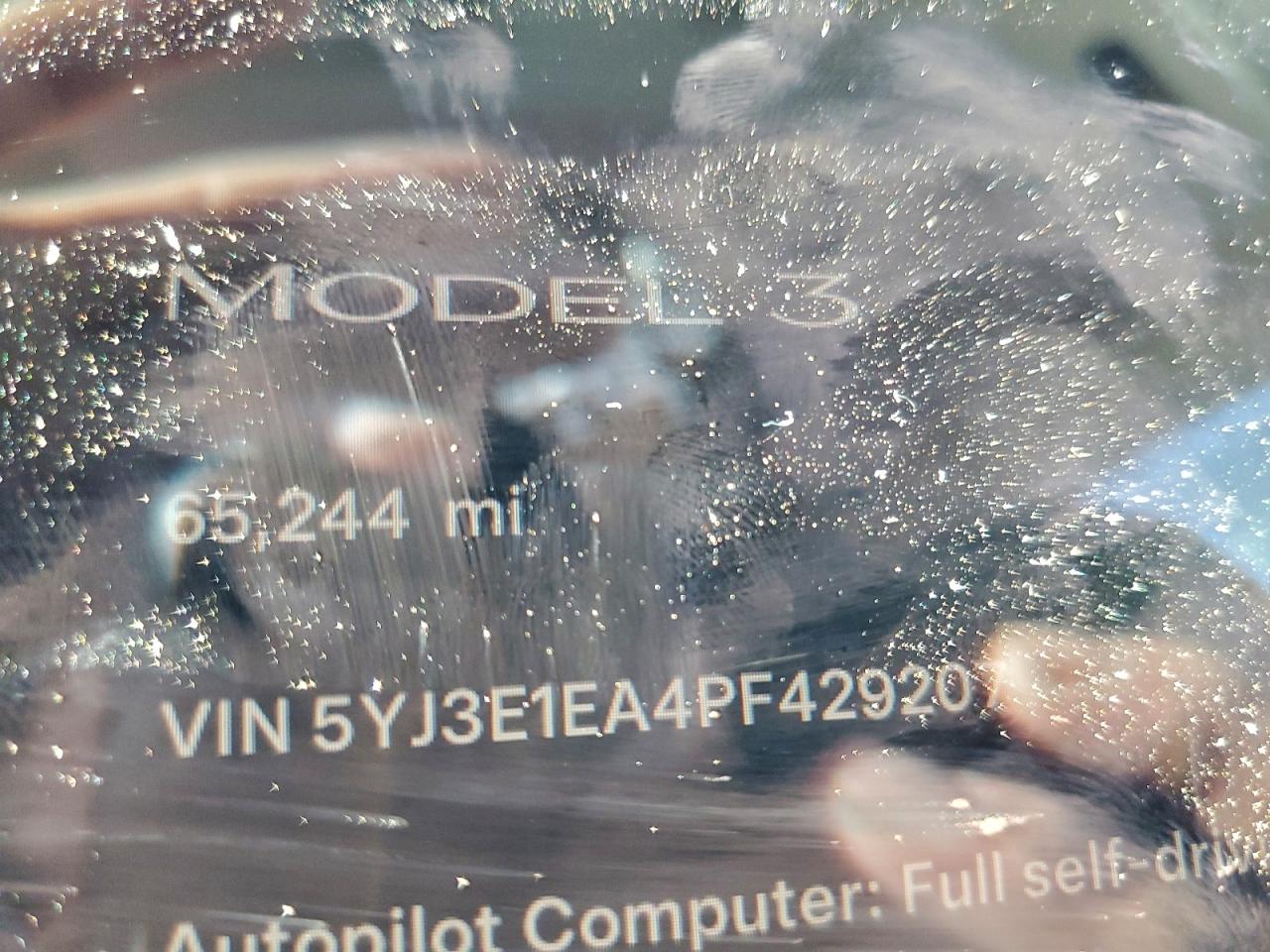 2023 Tesla Model 3 VIN: 5YJ3E1EA4PF429207 Lot: 94365495