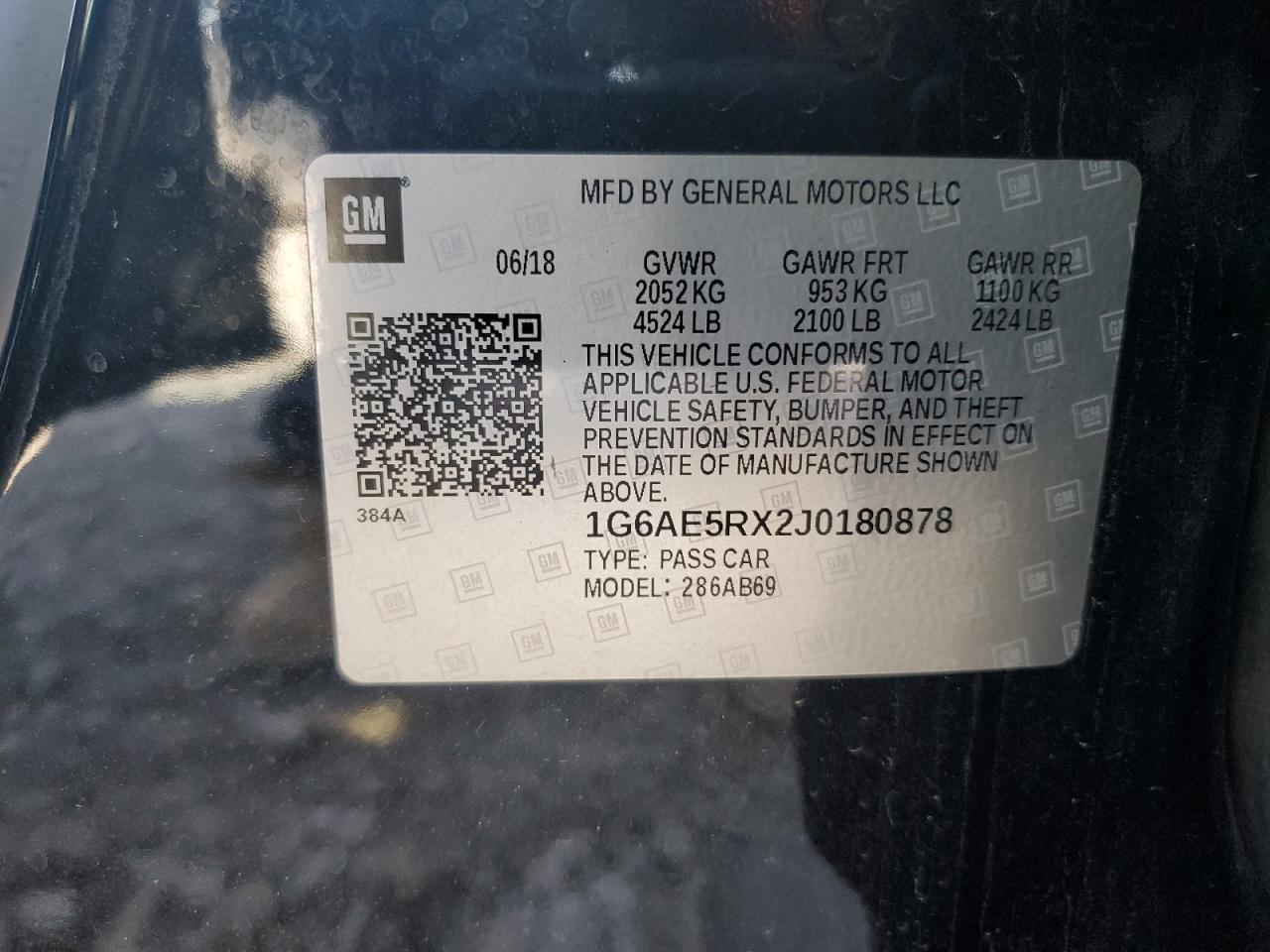 2018 Cadillac Ats VIN: 1G6AE5RX2J0180878 Lot: 91562495