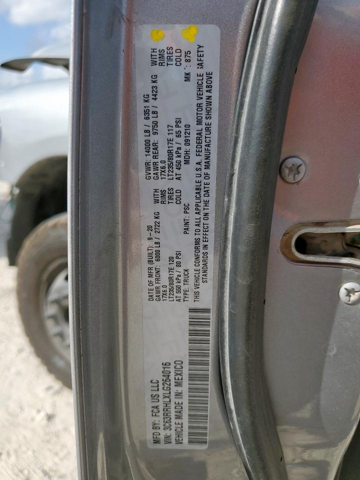 2020 Ram 3500 Big Horn VIN: 3C63RRHLXLG264016 Lot: 92903725