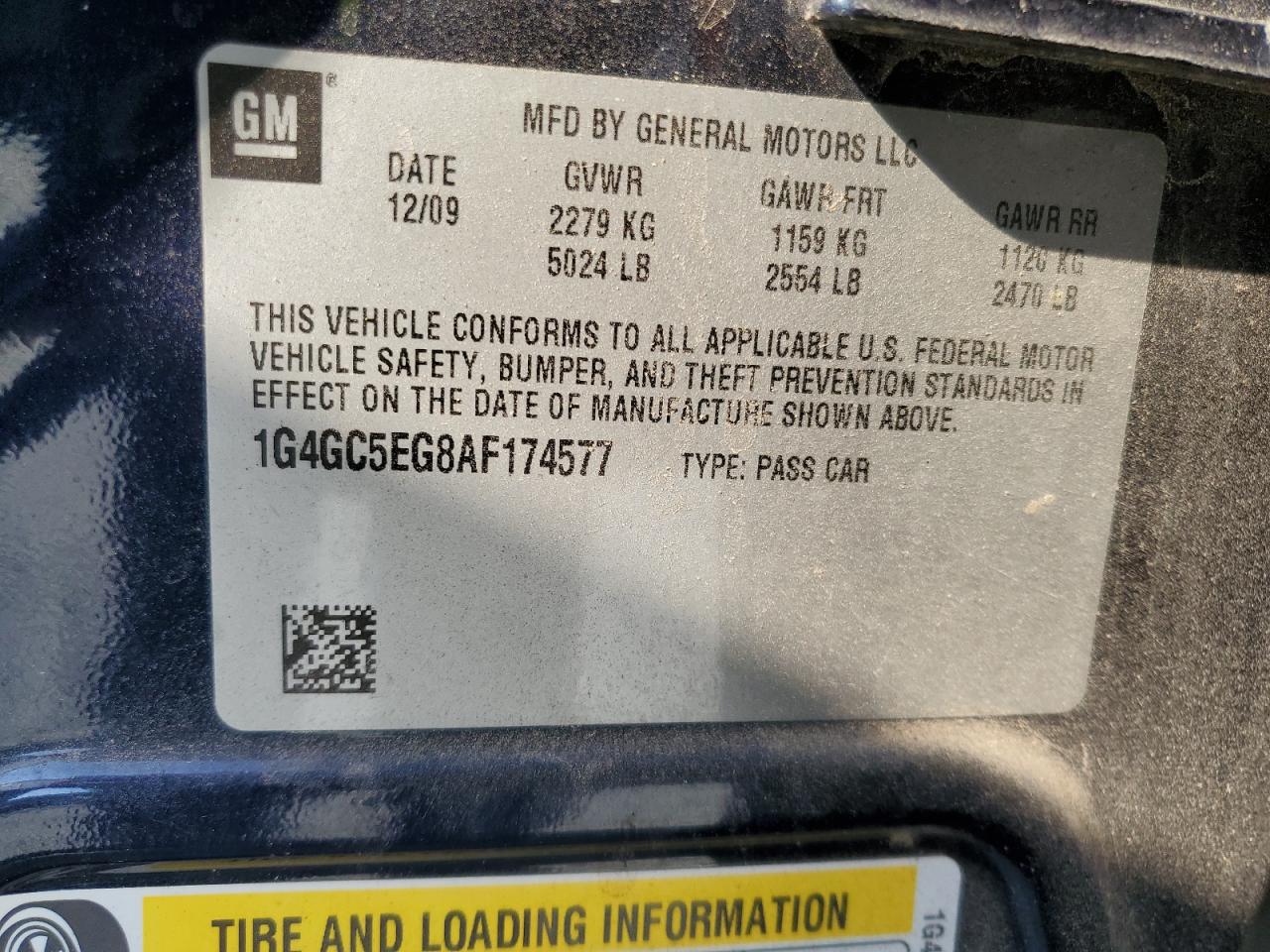 2010 Buick Lacrosse Cxl VIN: 1G4GC5EG8AF174577 Lot: 93467065