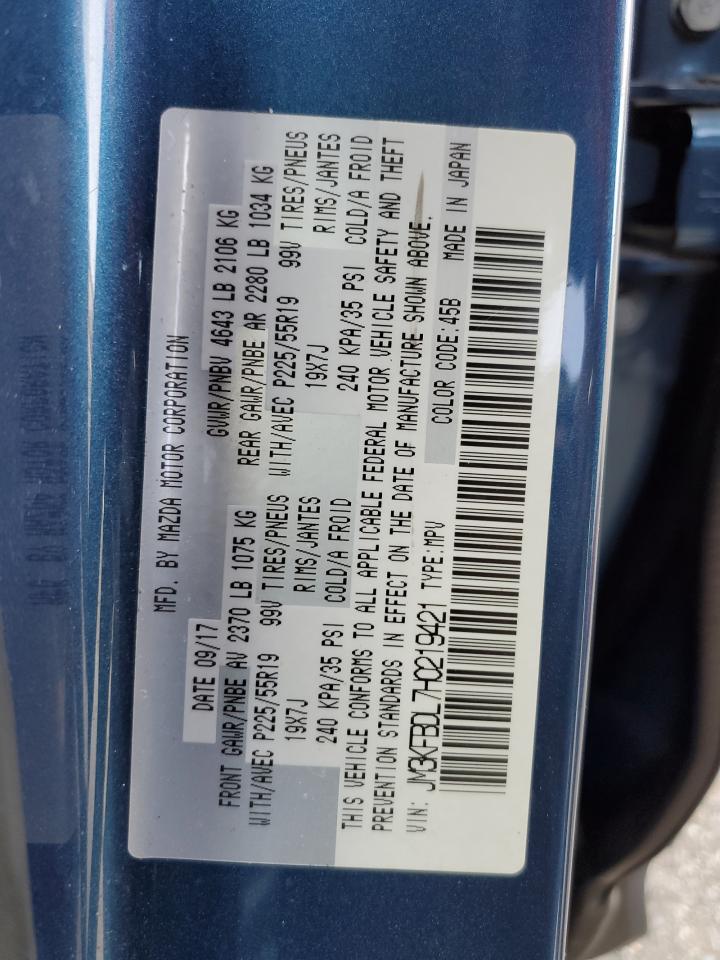 2017 Mazda Cx-5 Grand Touring VIN: JM3KFBDL7H0219421 Lot: 92409675