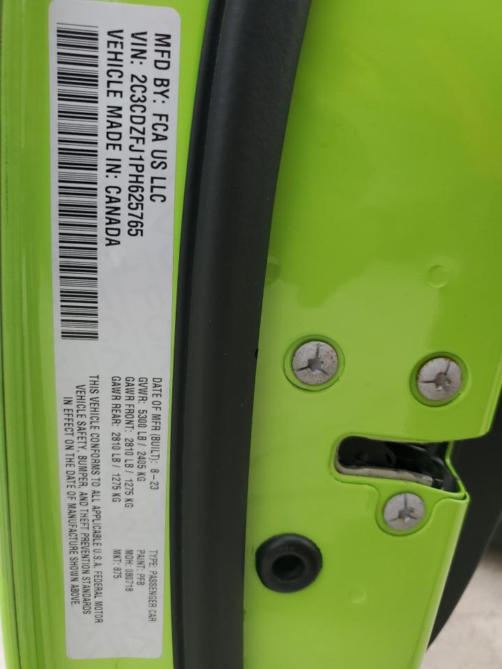 2023 Dodge Challenger R/T Scat Pack VIN: 2C3CDZFJ1PH625765 Lot: 91645765