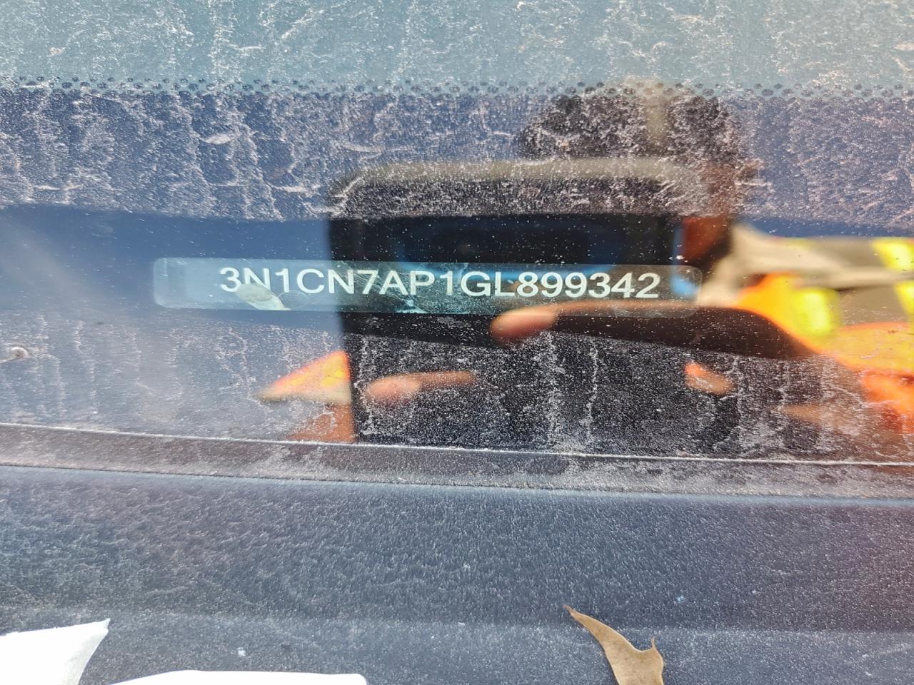 2016 Nissan Versa S VIN: 3N1CN7AP1GL899342 Lot: 93684085