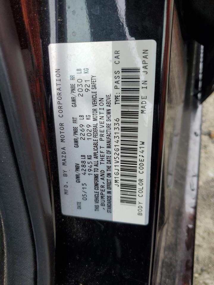 2016 Mazda 6 Touring VIN: JM1GJ1V52G1431336 Lot: 93705705