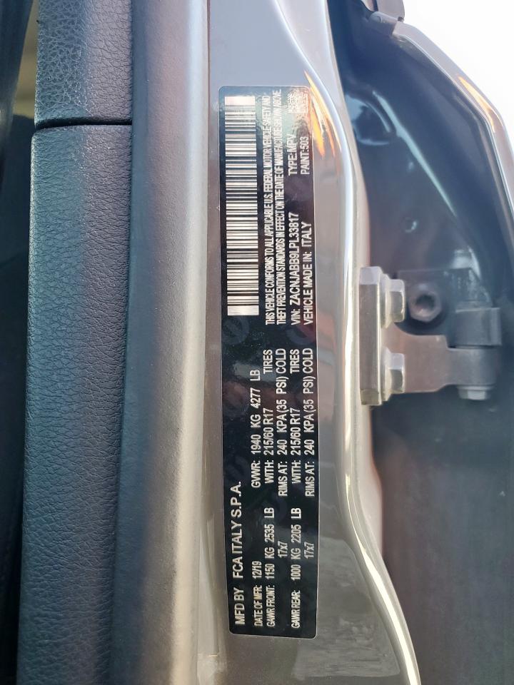 2020 Jeep Renegade Latitude VIN: ZACNJABB9LPL33817 Lot: 92834205