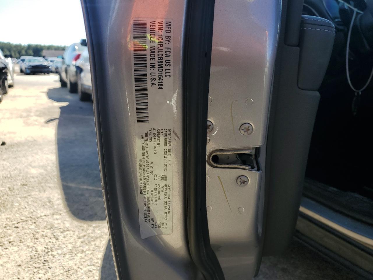 2021 Jeep Cherokee Latitude VIN: 1C4PJLCB8MD164184 Lot: 91038005