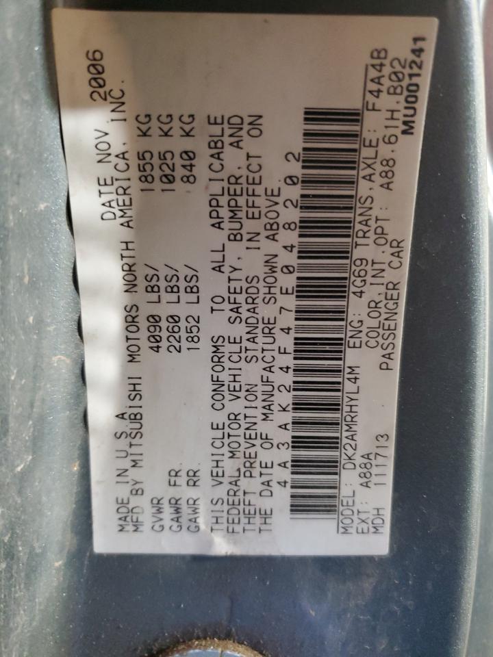 2007 Mitsubishi Eclipse Gs VIN: 4A3AK24F47E048202 Lot: 91908535