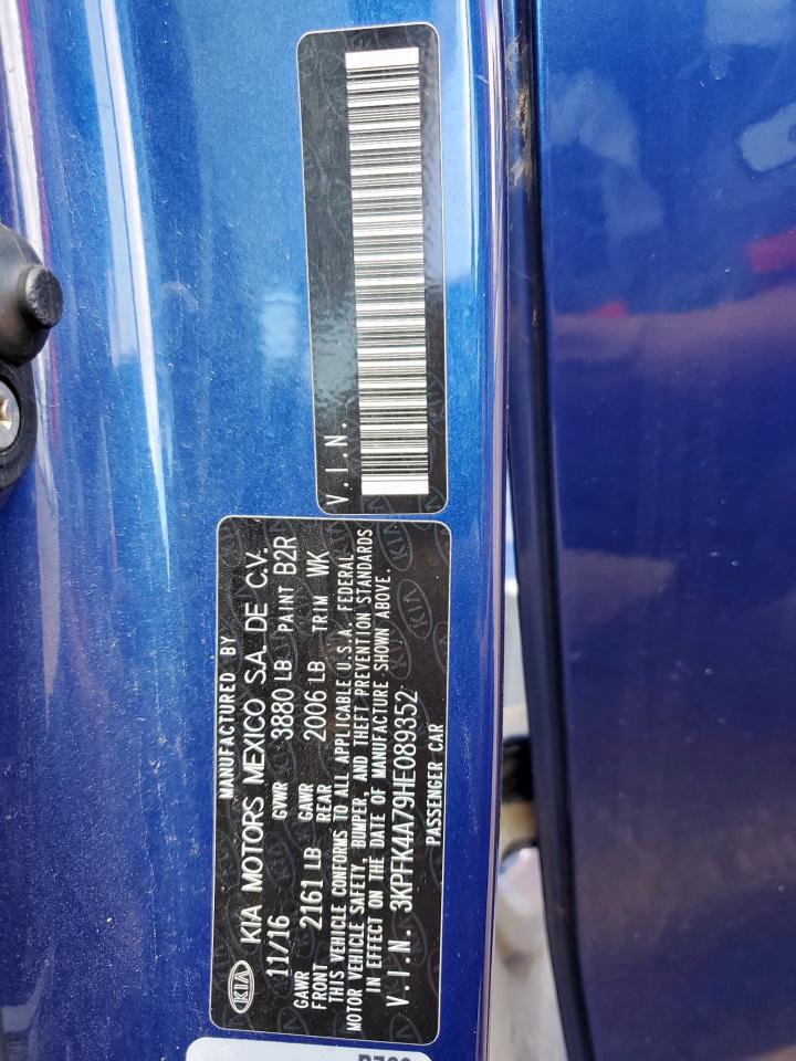 2017 Kia Forte Lx VIN: 3KPFK4A79HE089352 Lot: 92501635