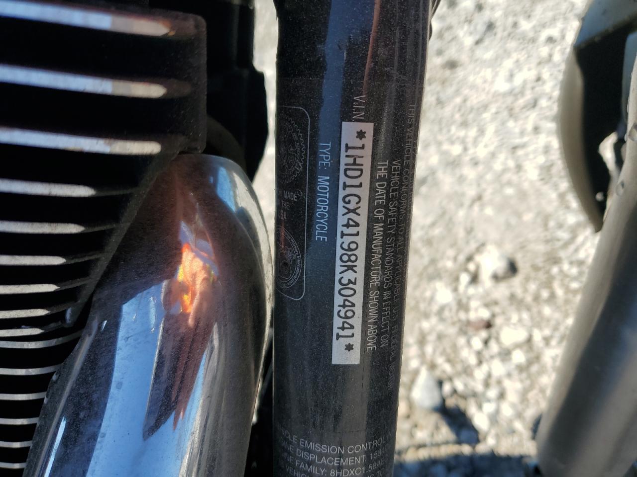 2008 Harley-Davidson Fxdbi VIN: 1HD1GX4198K304941 Lot: 91112095