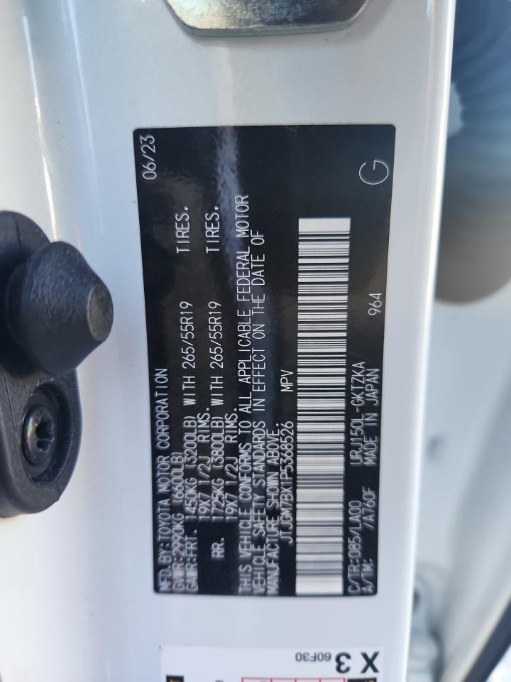 2023 Lexus Gx 460 Luxury VIN: JTJGM7BX1P5368526 Lot: 93106205