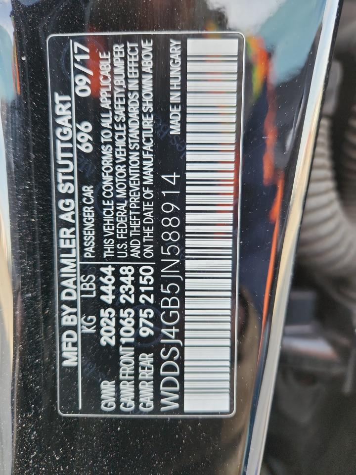 2018 Mercedes-Benz Cla 250 4Matic VIN: WDDSJ4GB5JN588914 Lot: 91017485